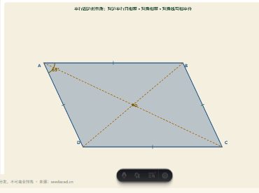 「平行四边形（性质与判定）」模拟器画面