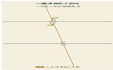 「相交线与三线八角（同位·内错·同旁内角）」模拟器画面